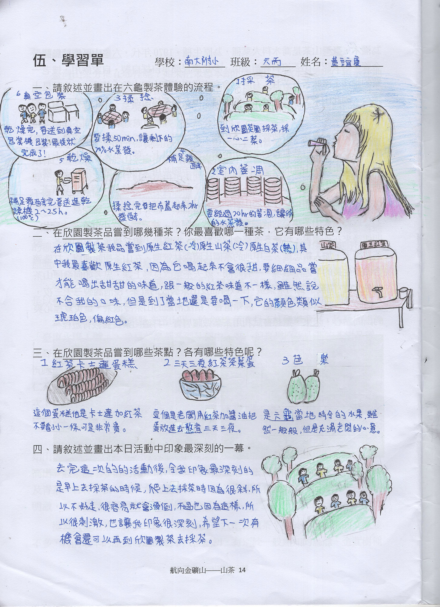 山茶學習單 黃誼康
