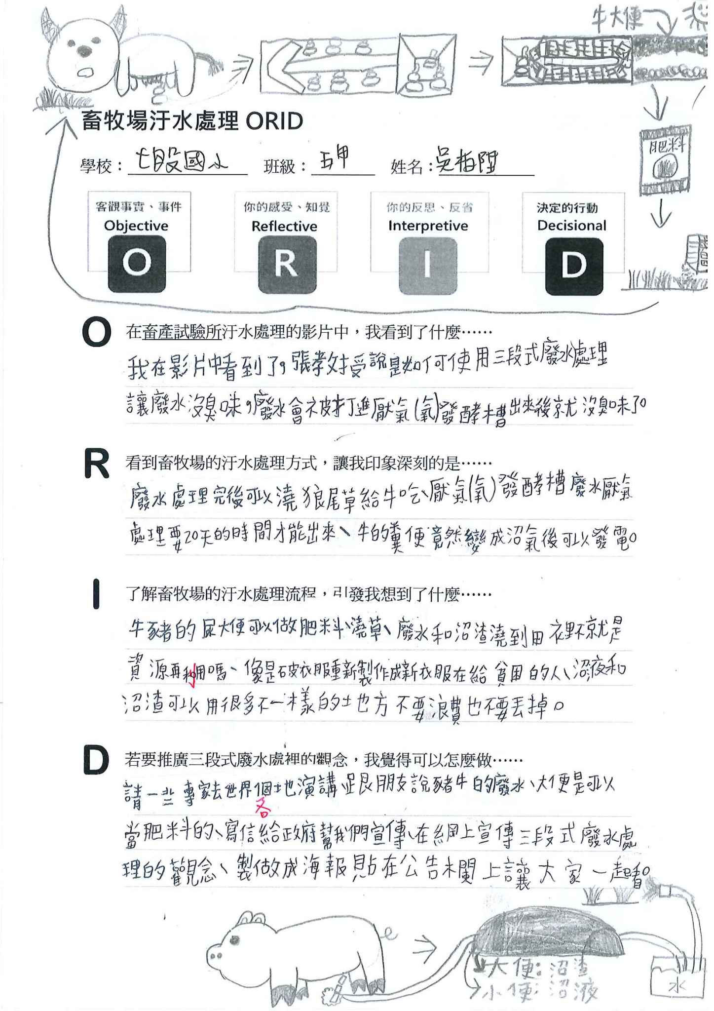 家畜專題學習單